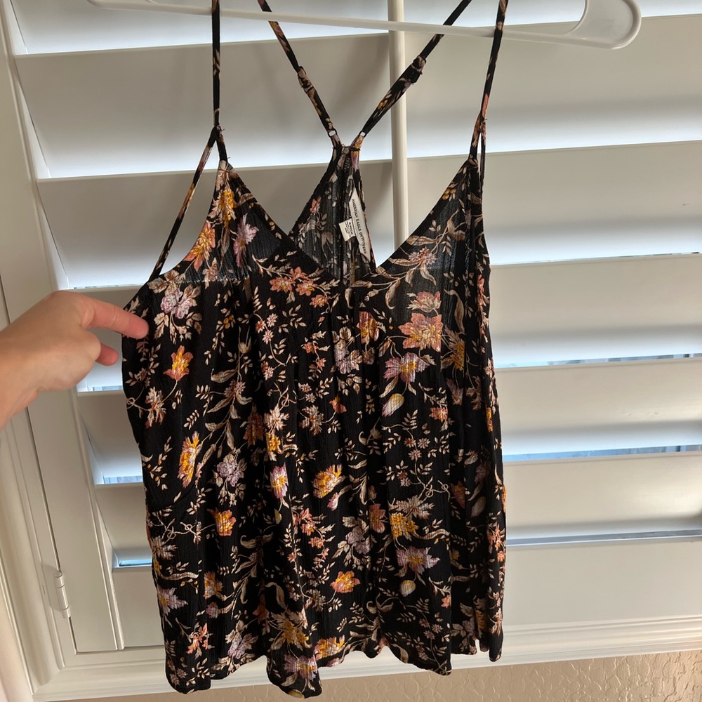 American Eagle Fall Floral Tank Top